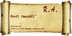 Redl Amadé névjegykártya
